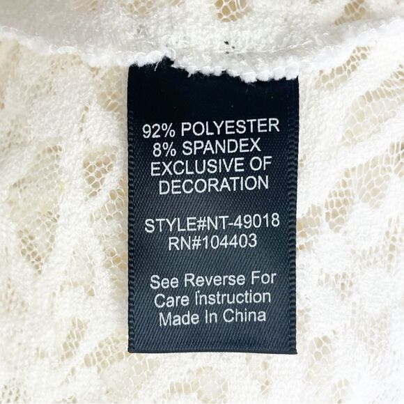 NWT Altar’d State Grace Blouse Sheer Ivory Cream Lace Top Women’s Size Small NEW - Picture 12 of 14